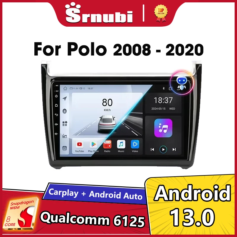 

Srnubi Android 12 Carplay автомобильное радио для Volkswagen VW polo 5 седан 2008-2020 мультимедийный плеер 2 Din стерео GPS DVD головное устройство