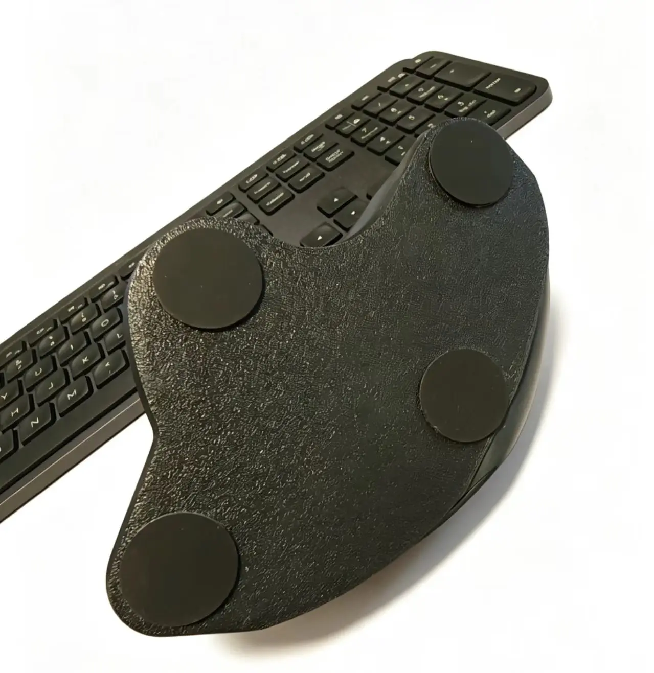 30 Degree Ergonomic Elevated Base for Logitech M570 Trackball Mouse, 3D Printed Wrist Relief Riser Stand with Anti-Slip Rubber