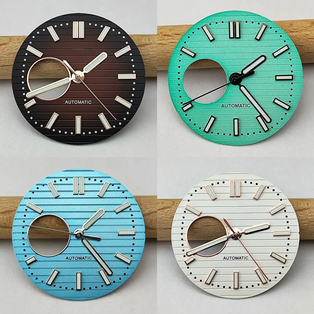 

30.5mm NH38 dial Nautilus S dial Watch dial green luminous dial Suitable for NH38 movement watch accessories Watch repair tool