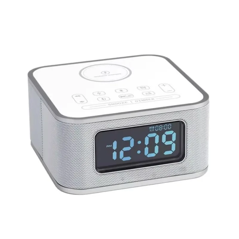 Mobile Phone Wireless Charger Dual USB Digital Alarm Clock Desk Light Emitting Diode Digital Alarm Clock