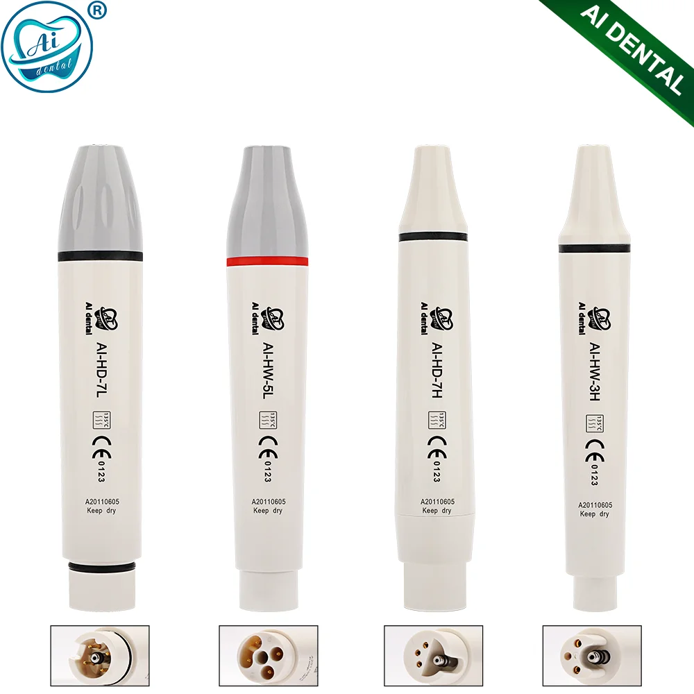 AI-HW/HD Single Water Spray LED Piezo Air Scaler Dental Handpiece Portable Teeth Whitening Surgical Tools Ultrasonic Detechable