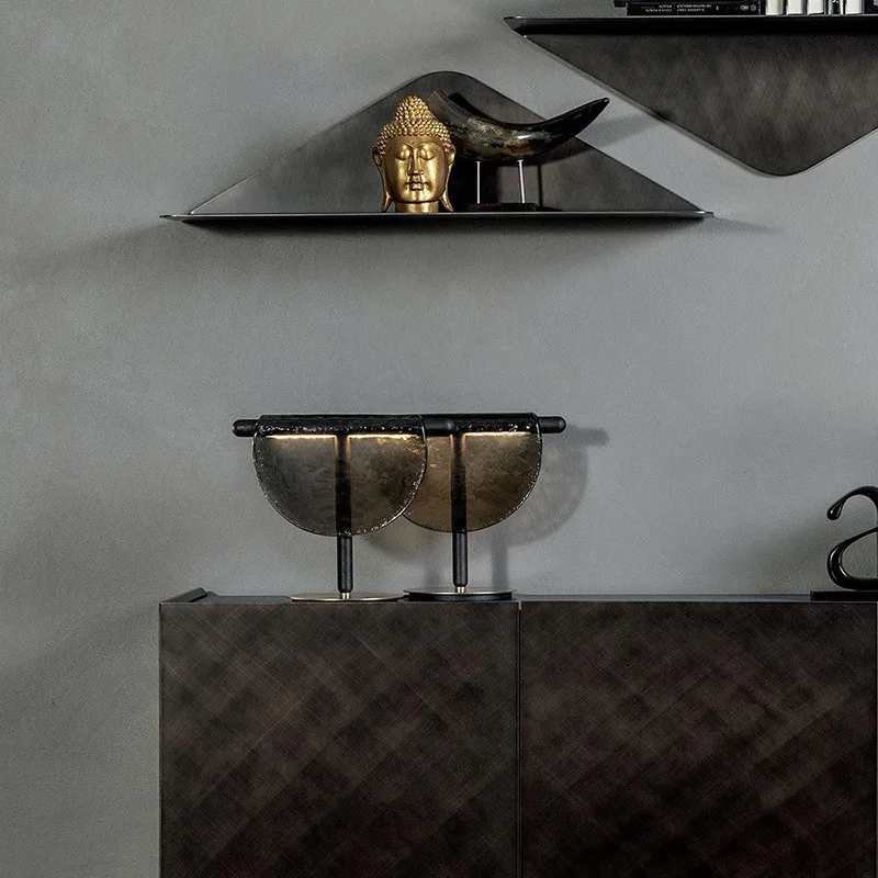 Modern Creative Glass Pattern Living Room Bedroom Bedside Nordic Minimalist Art Table Lamp for Homestays