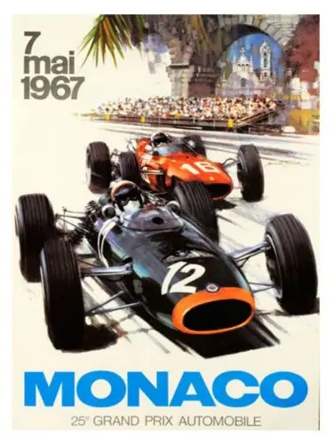 الفورمولا 1 موناكو ريترو لوحة معدنية/حانة تسجيل، بار، رجل الكهف الجدة هدية الألومنيوم