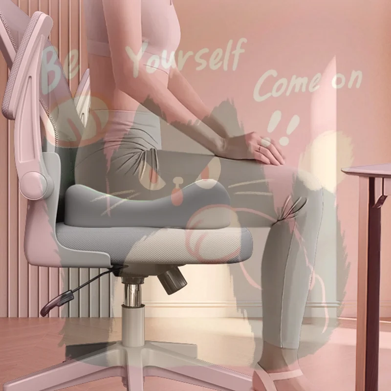 

Ergonomic Memory Foam Seat Cushion: Non-Slip Base for Office & Car Chairs - Hip Support for Long Sitting Comfort