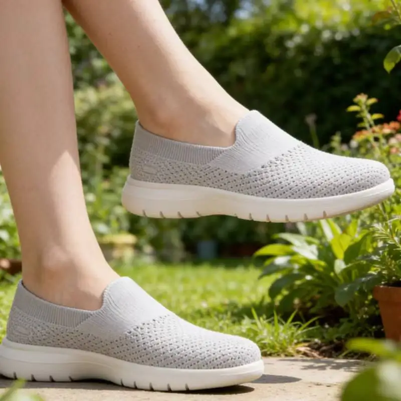 skechers-women's-casual-shoes-walking-shoes-lightweight-comfort-cushioning-shoes-138270-ltgy-latest-model