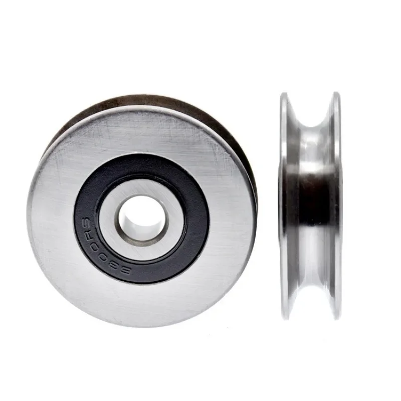 Yuanbao Tripod Steel P Wire Rope Guide Pulley Rolling Pulley 6*33*8mm Groove Pulley with Bracket