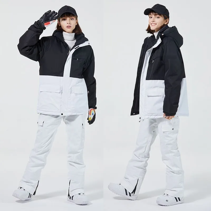 

STLF Ski Suit Suit for Men and Women, Warm and Thickened Winter Outdoor Windproof and Wear-resistant Workwear