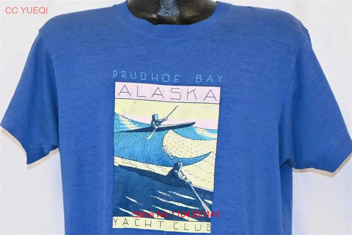 vtg 80s PRUDHOE BAY DEADHORSE ALASKA YACHT CLUB ARCTIC OCEAN t-shirt LARGE L