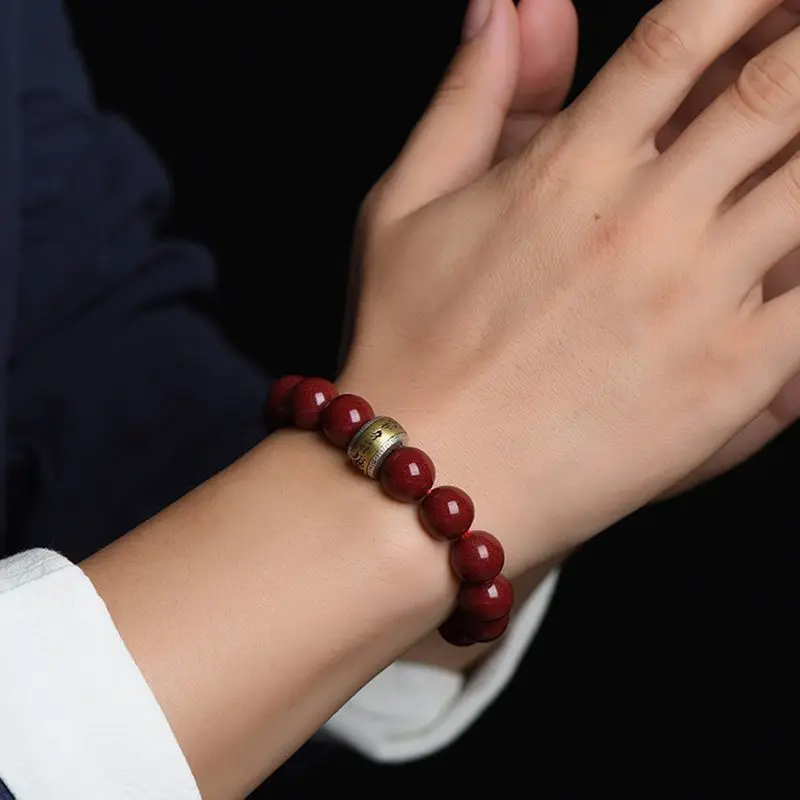 1 unidad de cuentas de la suerte del guardián del Buda del zodiaco, nueva pulsera de cinabrio, adorno de piedras preciosas crudas naturales de arena de cristal, 2025