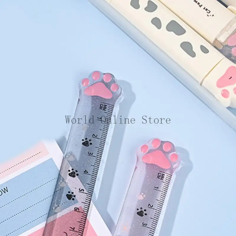 9 PCS School Stationery Set Cats Paws Case Case Sticky Notes Sharpener Eraser Class Class Guys School Schools 87HC