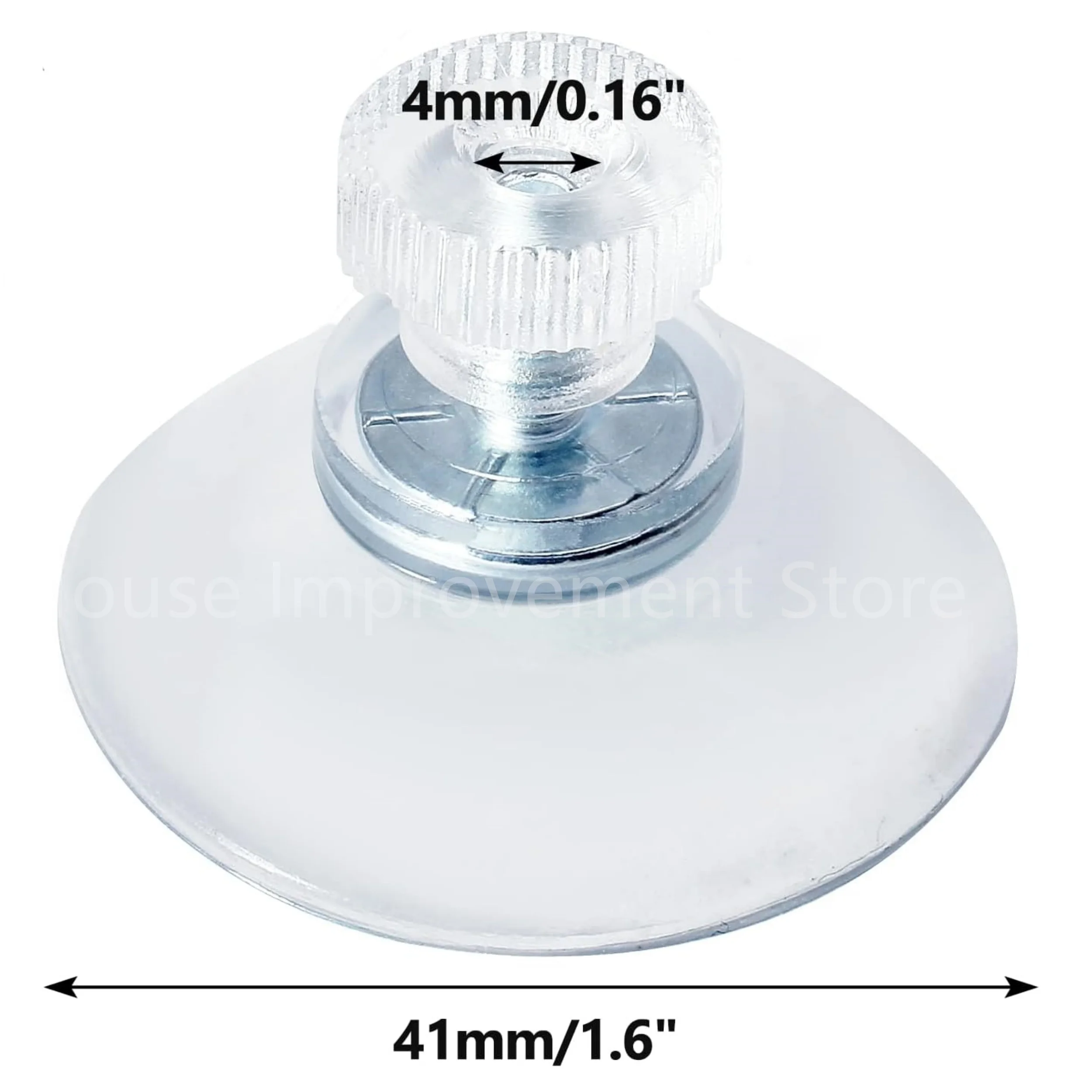 5/10 Stück Saugnäpfe mit Schraube, 25/32/41/53 mm, transparente PVC-Saugnäpfe, stark haftender Saughalter mit Schraubenmutter – Detail 14