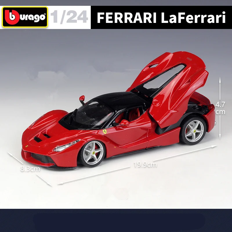 Bburago 1:24 Ferrari LaFerrari Alloy Sports Car Model Diecasts Metal Toy Racing Car Model Simulation Collection Childrens Gifts