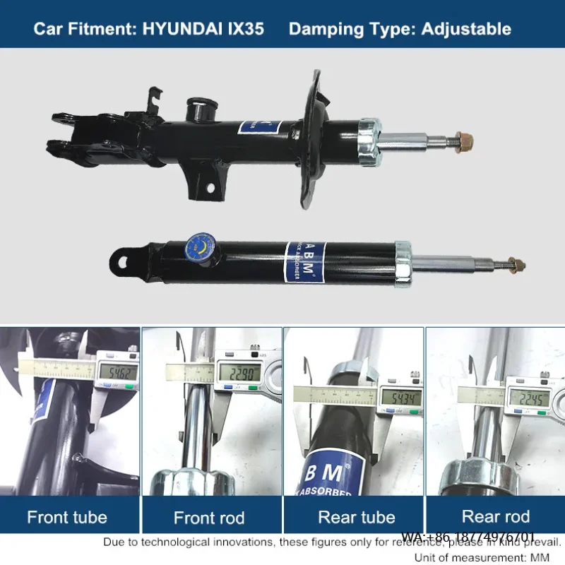 

ABM for 2009 HYUNDAI Accent Front Rear Damping Soft and Hard Adjustable Shock Absorbers High Quality Automotive Suspension Parts