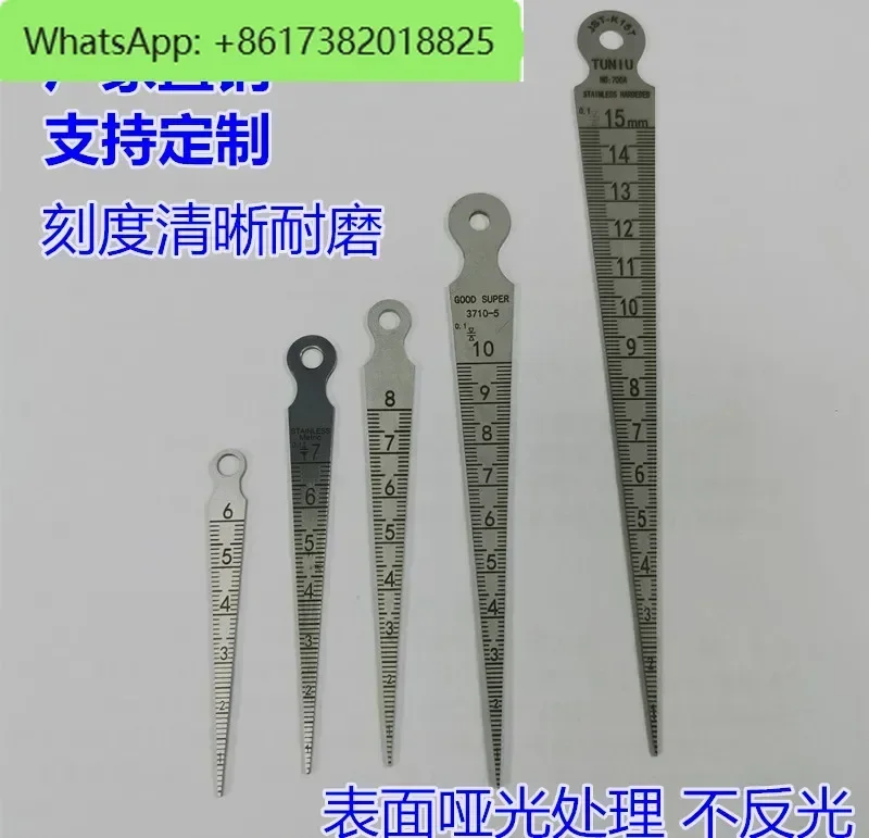 Pocket Gap Ruler Wedge Feeler Ruler Triangle  1-6-7-8-9-10-15mm Gap Ruler Complete Specifications