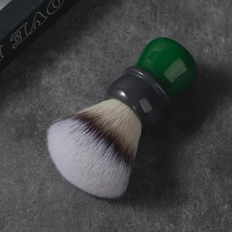 Yaqi Men's New Mocha (Matcha) Synthetic Hair Wet Shaving Brush And Sandalwood Flavored Shaving Soap For Portable Face Cleaning