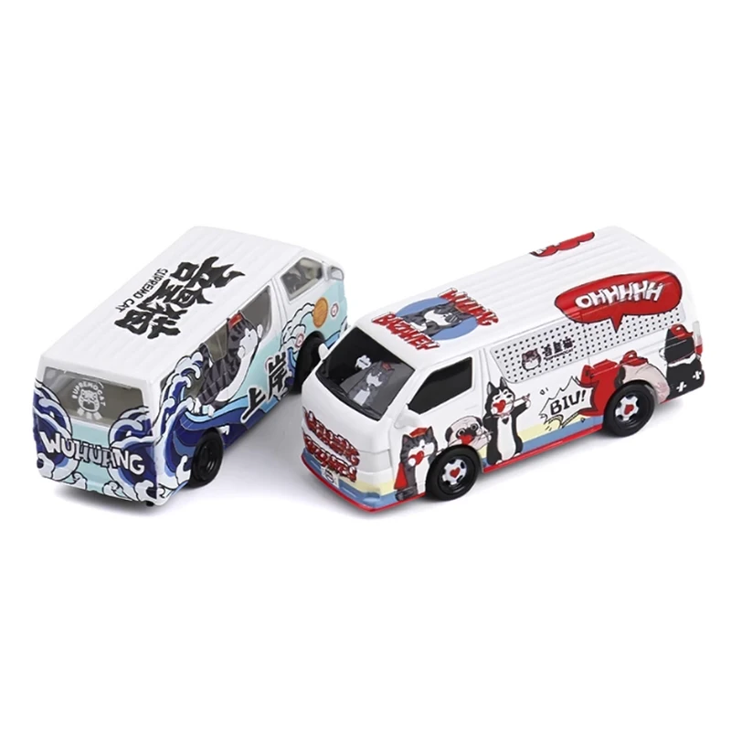 MASSDI Alloy 1/64 2010 Hiace MPV Van TYT1770/TYT1772TYT1710/TYT1771 รถคอลเลกชันจอแสดงผลเครื่องประดับของเล่น
