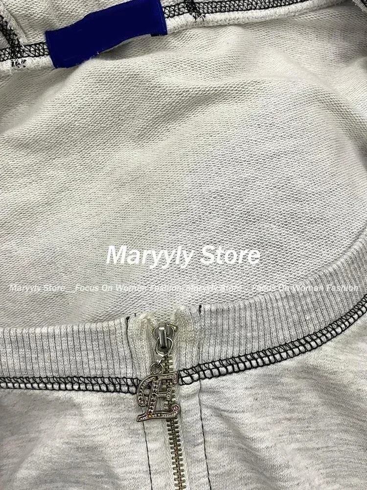 American Retro Hooded T-shirt Women 2000s Vintage Slim Y2k Crop Tops 2024 Summe Harajuku Streetwear Short Sleeve Tees Shirts New