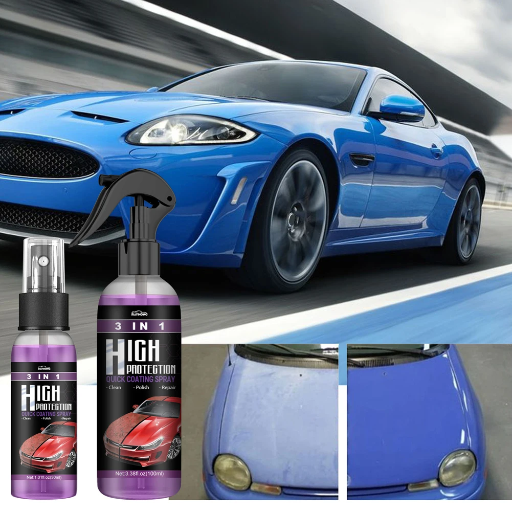 3 In 1 Auto Rivestimento In Ceramica Spray 100ml Auto Nano Rivestimento In Ceramica Lucidatura Spruzzo Cera Ad Alta Protezione Auto Vernice