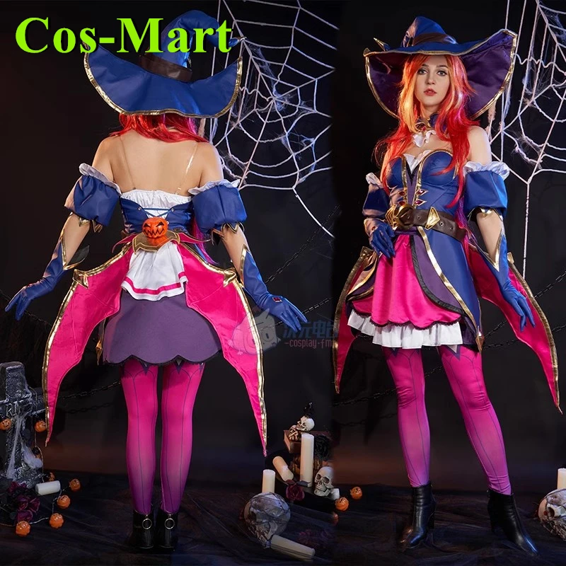 Cos-Mart Game LOL Miss Fortune/The Bounty Hunter Cosplay Costume Huntsman Witch Combat Uniform Activity Party Role Play Clothing