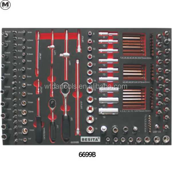 Garagem Tool Set com 8 gavetas, Tool Trolley para fixação flexível automática, 400PCs