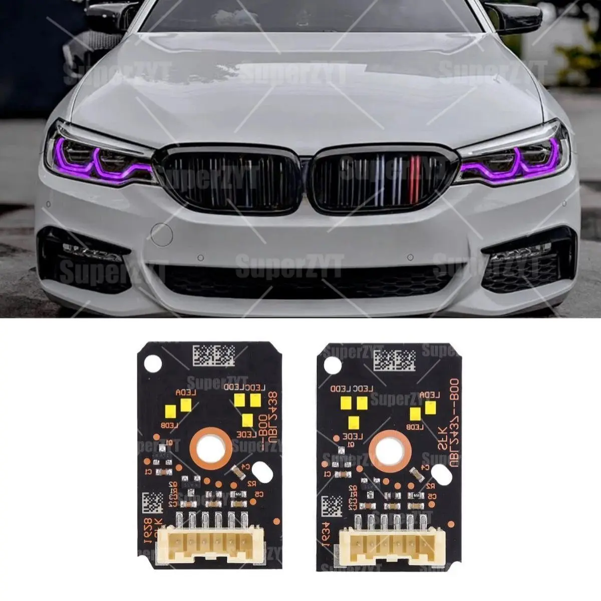 Red Blue Yellow DRL LED Boards Set For 18-20 BMW G30 G38 F90 M5