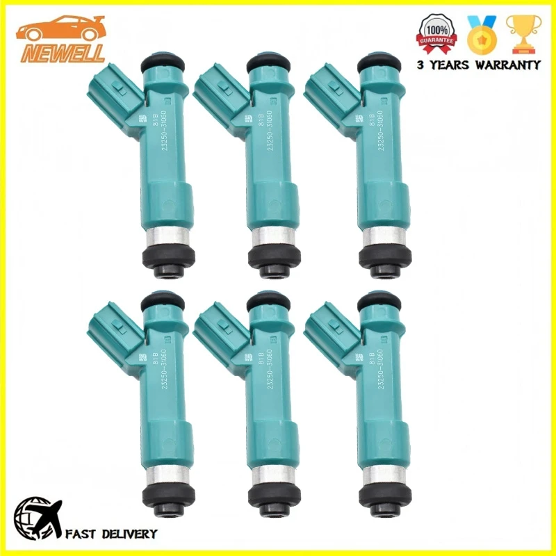6pcs 23209-39075 23250-31060 Fuel Injector For Toyota 4Runner FJ Cruiser Tacoma Tundra EU Land Cruiser Prado 02~09 4.0L 1GRFE