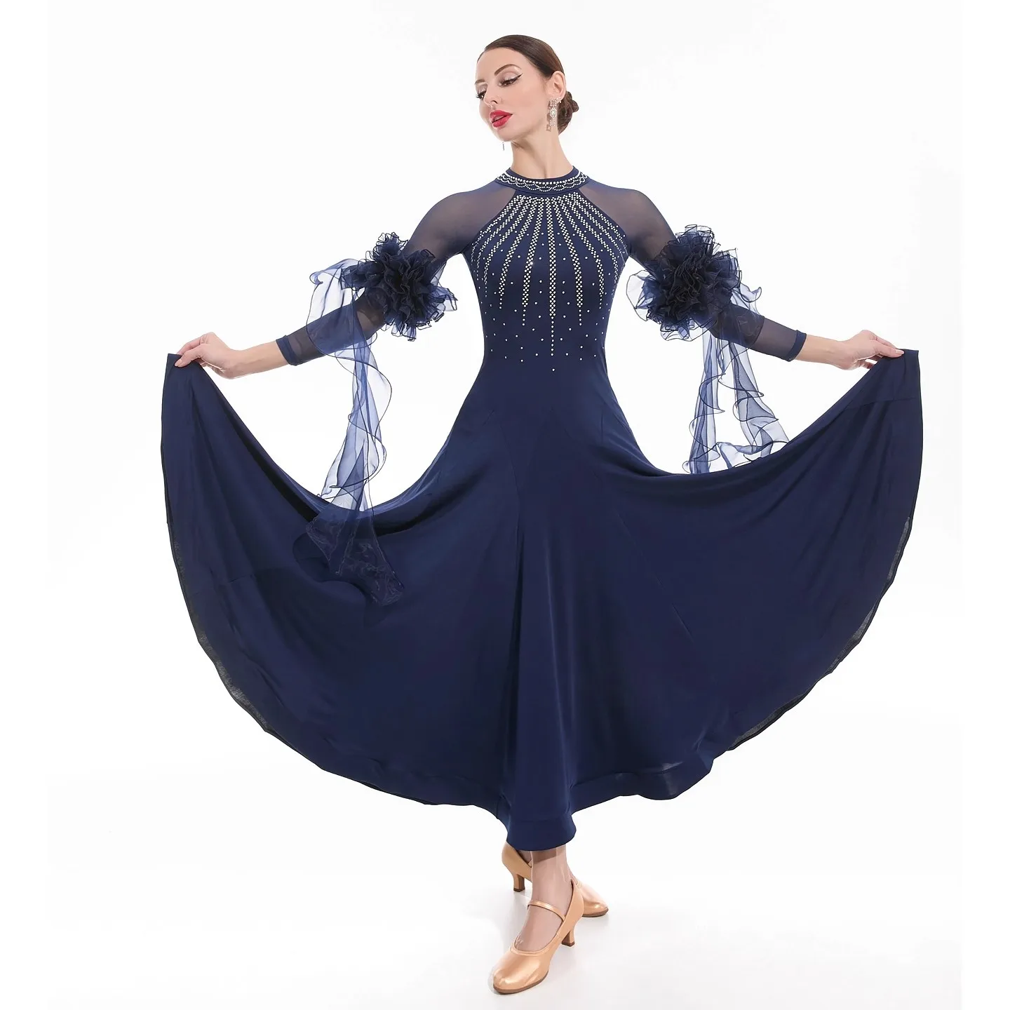 Ballroom Dance Competition Dresses Women Customsized High-end Waltz Social Dancing Performance Clothing Girl's Modern Dresses