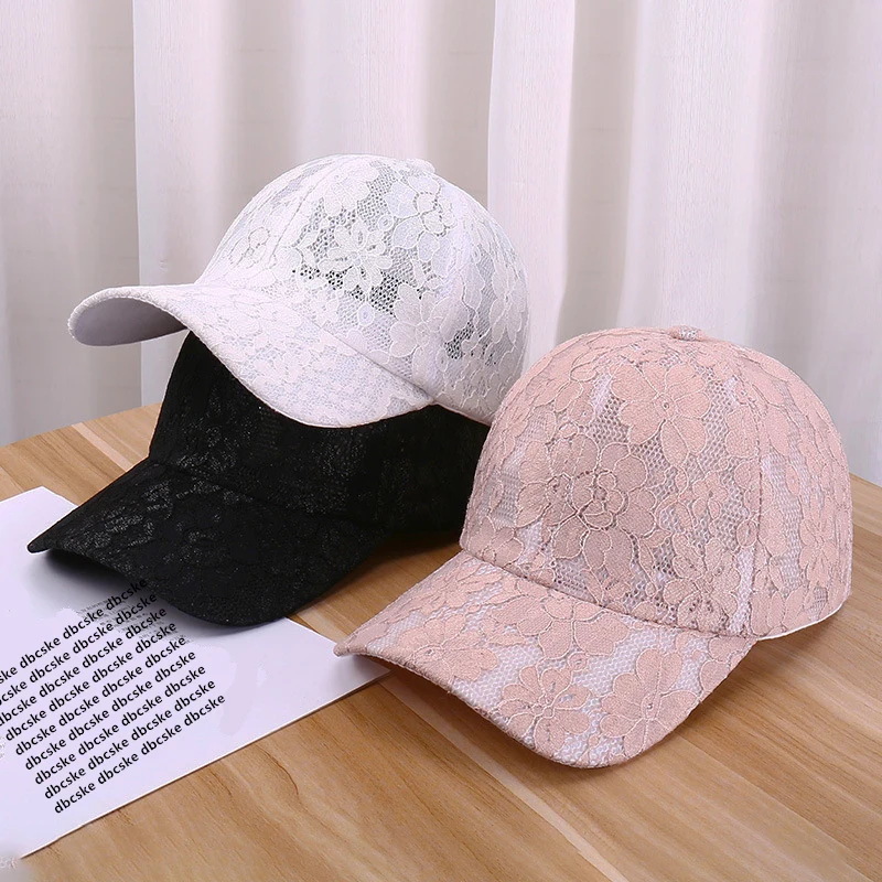 Princess Style Lace Embroidery Mesh Flower Spring and Summer Women Baseball Caps Breathable Lady Snapback Hats Young Girl  BQ091