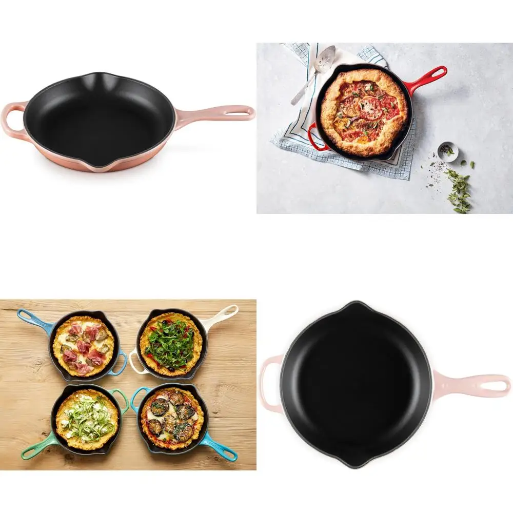 

Эмалированная чугунная сковорода, 9-дюймовая круглая, безопасная в духовке посуда персикового цвета с фирменным качеством