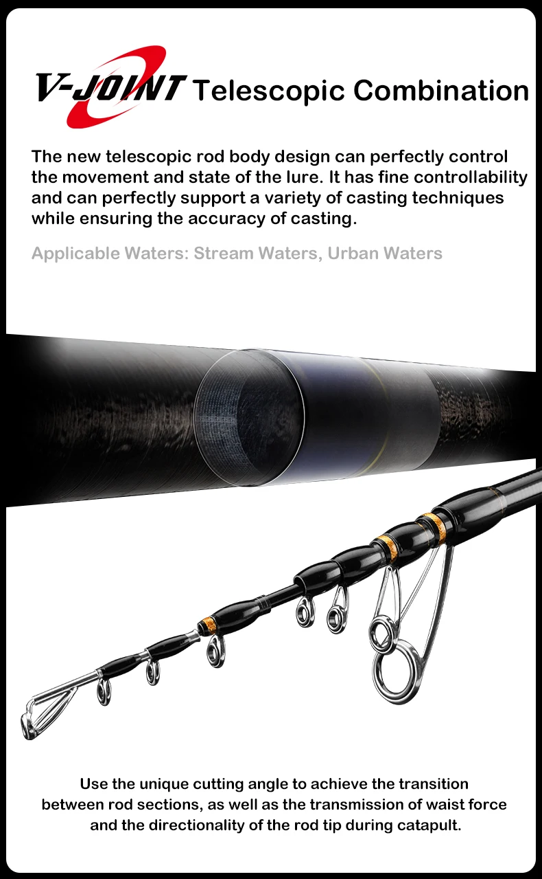 PURELURE NEUE Teleskopstange 1,86 m 2,10 m ML Power BFS 7ft Reisestange Forelle Spinning Casting Solid Tip Carbon Kleiner Köder Barschstange – Detail 8