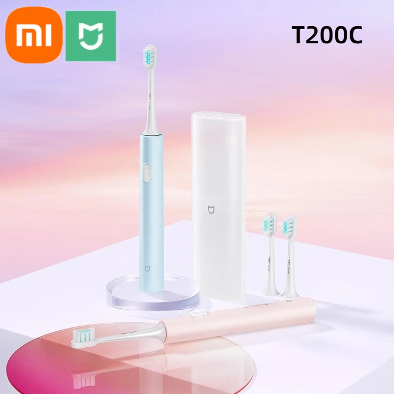 

Xiaomi Mijia Sonic Electric Tootbrush T200C Microbubble Erosion With 1 Brush Handle 2 Brush Head 1 Box Travel Portability