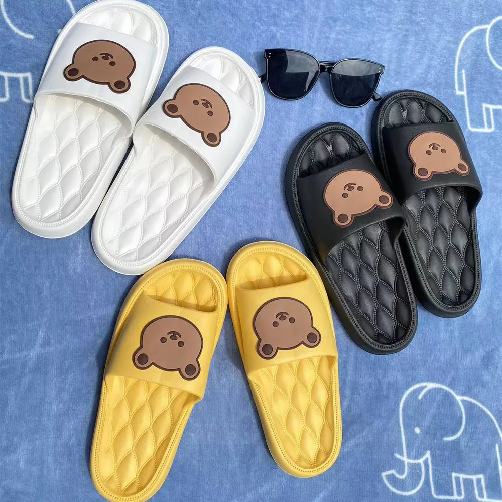 OligSandals-Pantoufles Ours de Dessin Animé pour Homme et Femme, Semelles Optiques, Non ALD, HOSlipper Décontracté, Nik, Extérieur, Couples, Nouvelle Tendance