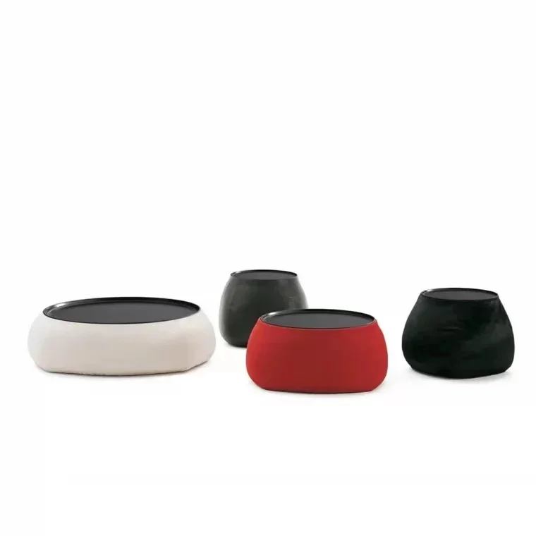 

Italian coffee table designer simple light luxury coffee creative small apartment round coffee storage