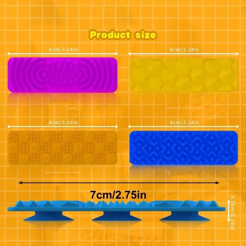 76HF Silicone Texture Sensory Cup Toy for Office Bathrate Creative Play 8pcs