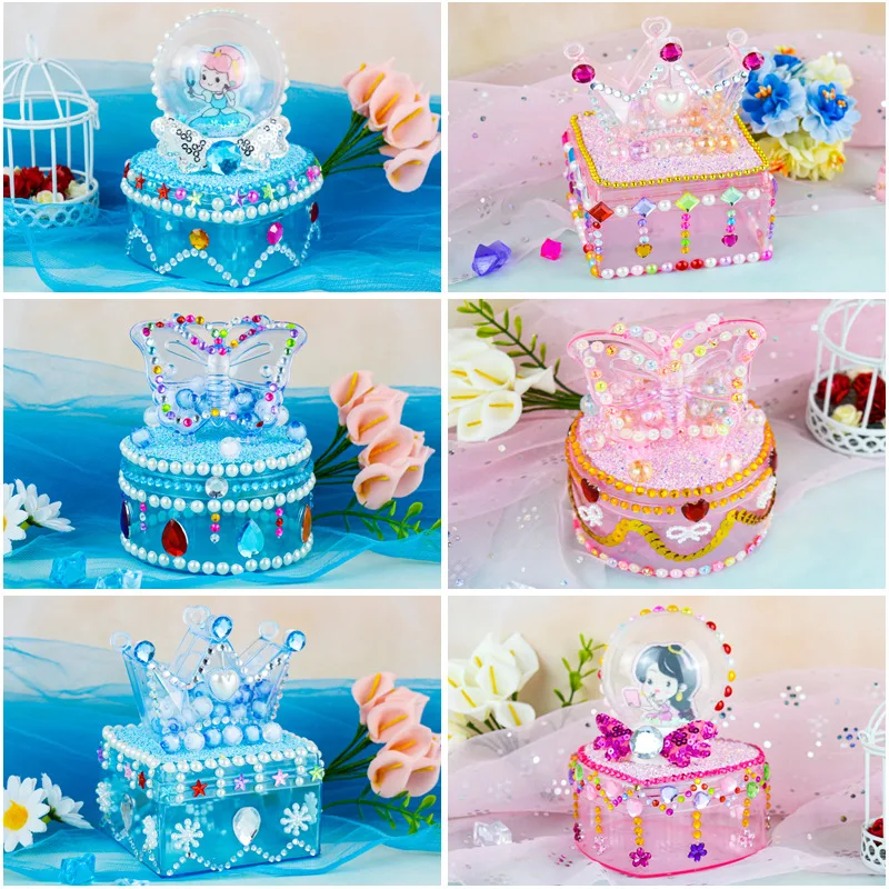 Princess Fantasy Crystal Box Girls DIY Storage Box Handmade Material Pack Set Educational Toys