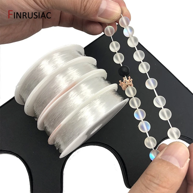 0,4–1,0 mm elastische Schnur, transparente Kristall-elastische Linie für die Schmuckherstellung, DIY-Armband, Halskette, Perlenzubehör – Detail 36