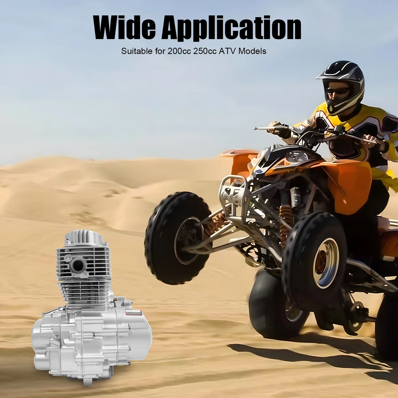 محرك 4 أشواط، 14KW/8500r/min أقصى قوي ومتين وأداء جيد قوة قوية لطراز 200cc 250cc ATV