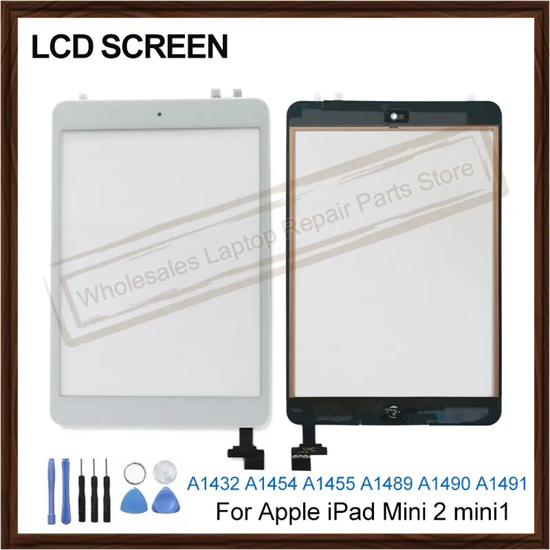 New For Apple iPad Mini 2 mini1 lcd display A1432 A1454 A1455 A1489 A1490 A1491 LCD Touch Screen Digitizer IC Cable Sensor Glass