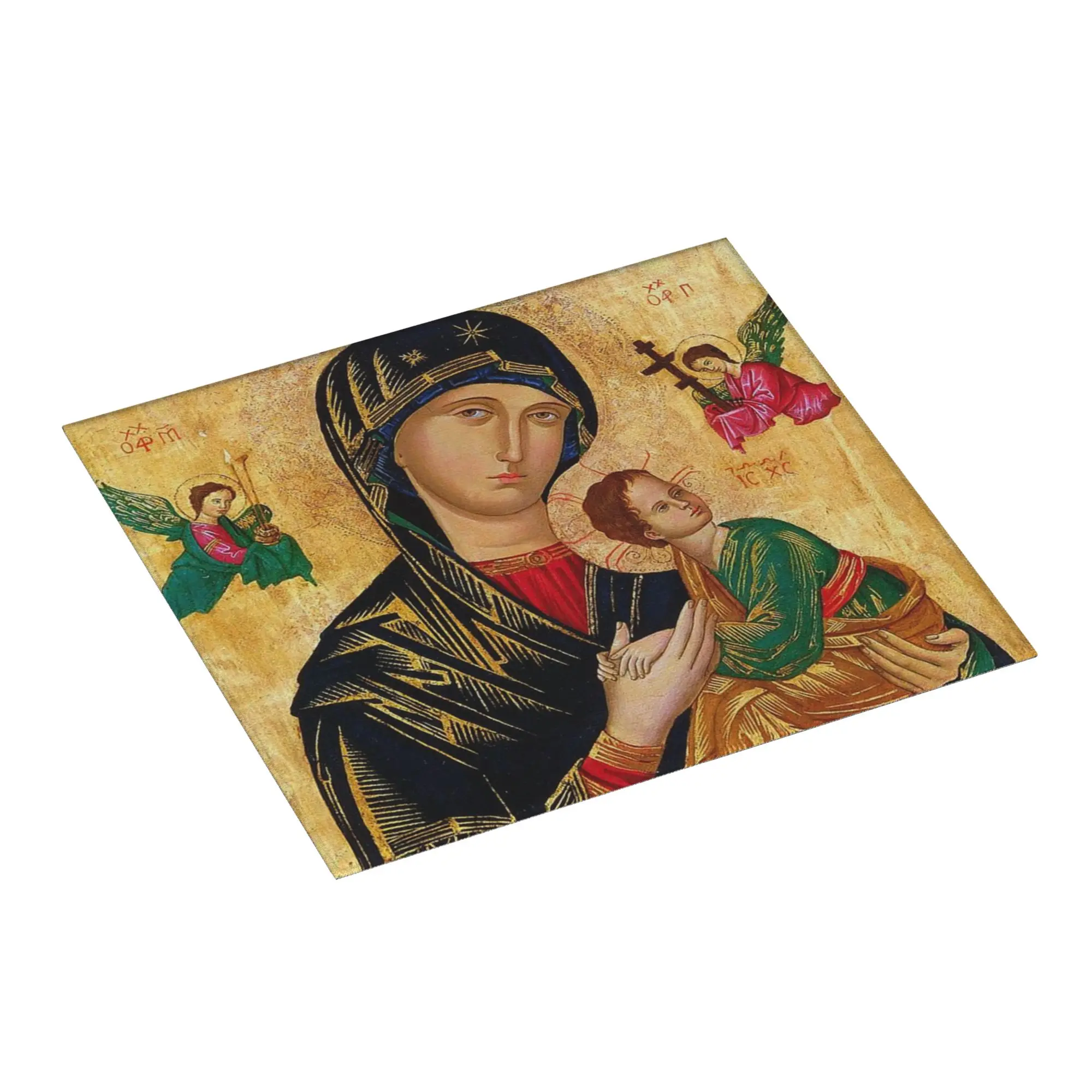Our Lady of Perpetual Help Drying Mat For Kitchen Waterproof Roman Catholic Virgin Mary Bathroom Countertop Protector Mat