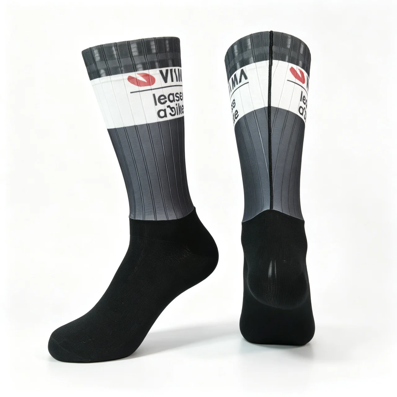 Pro Racing Aero compression Anti Slip Silicone Cycling Socks summer Men women black Bicycle Sport Running Bike mid-calf Socks