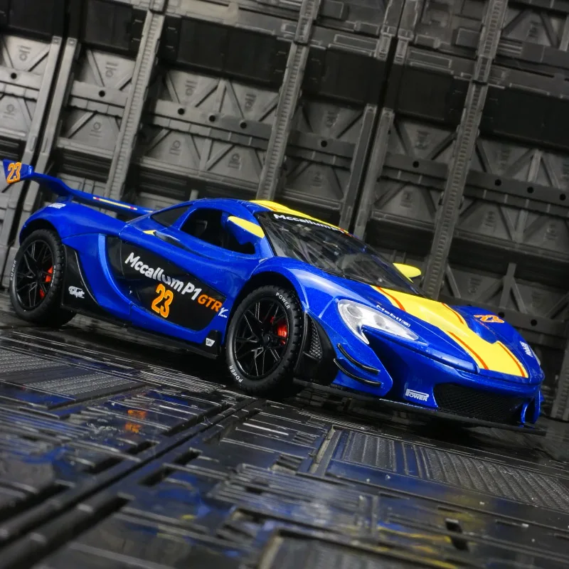 

1:22 McLaren P1 модель автомобиля из сплава, суперкар, детская игрушечная дверь автомобиля, можно открыть насыщенные детали, тонкая работа и хорошее качество.