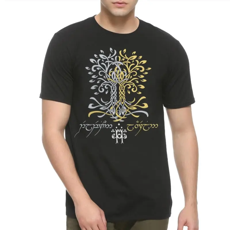 The Silmarillion - Two Trees of Valinor T-Shirt, J. R.  Tolkien ShirtAnime Pattern High Quality Short SleeveUnisex T-shirts fo