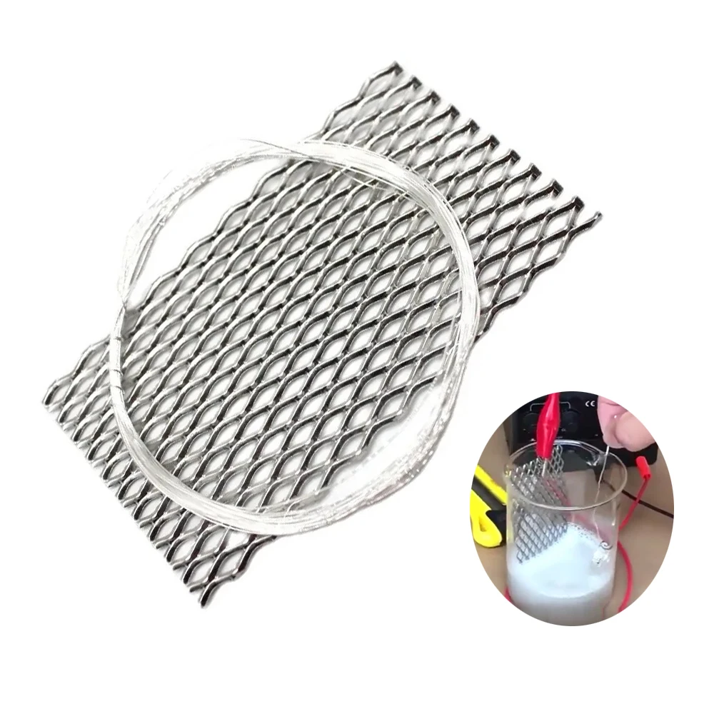 Geplatineerde Titanium Mesh Sheet Conduit Kathode Draad voor Sieraden Plating Goud Galvaniseren Machine Accessoires Sieraden Gereedschap