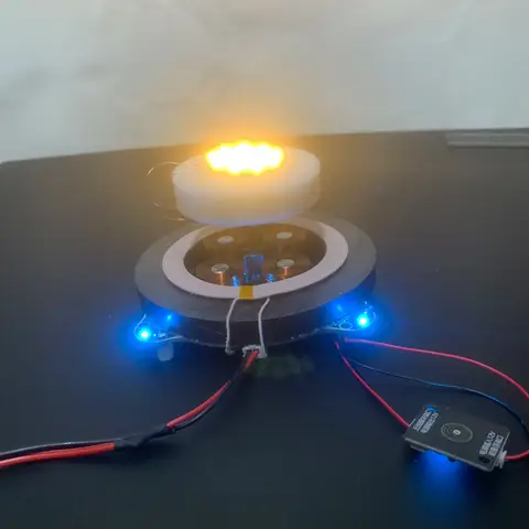 Transmisor de fuente de alimentación inalámbrica Maglev DC 12V, bobina de inducción, receptor inalámbrico, luz LED, lámpara de luna de levitación magnética DIY