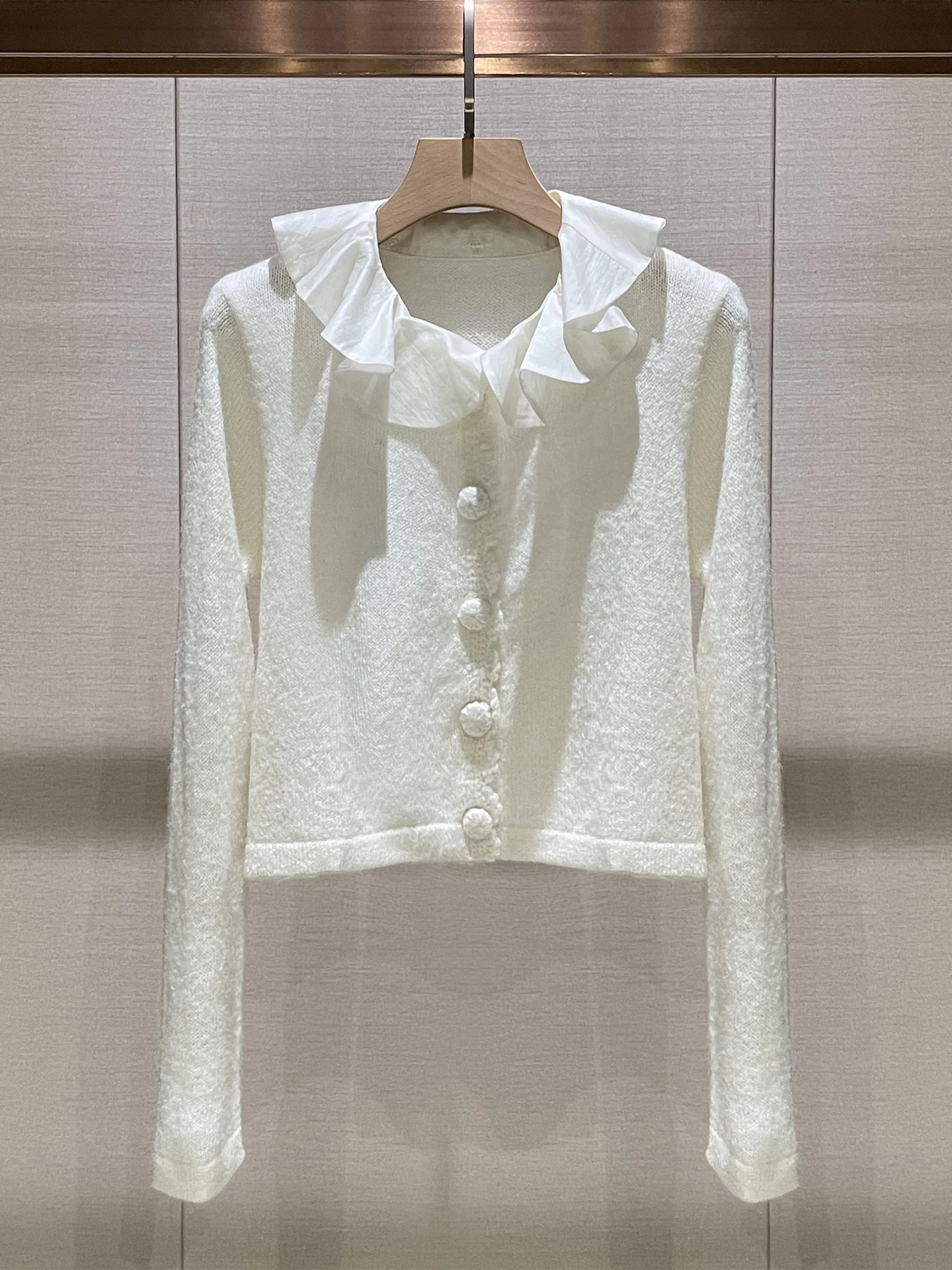 

Ele ort Knitted Cardigan Women's Faion Spring Autumn Le Design Slim Fit Comfortable Soft Color Blo Open Front