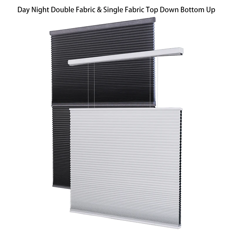 SmartMatters Electric Day Night Cellular Window Shades, Motorized Honeycomb Blinds, Matter Thread, Alexa Compatible, Custom Size