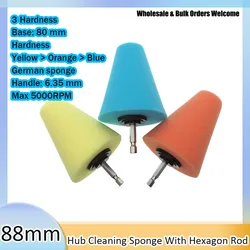 Conical Sponge Buffing Polishing Cone for Automotive Car Tire Hub Care Metal Polish Cleaning Foam Pad Sponge Polish Wheel Tool