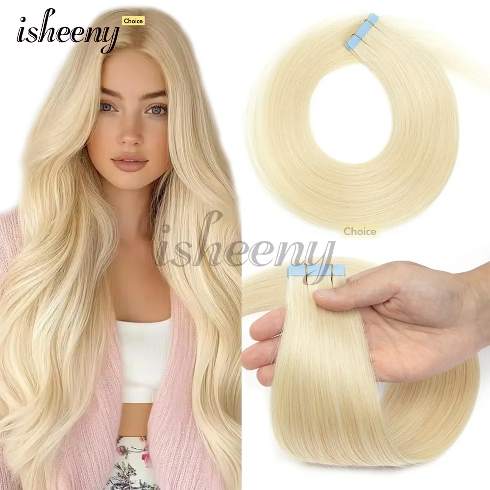 30G Tape in Human Hair Extensions Invisible Natural Straight Machine Remy Hair Easy To Wear for Women 20pcs/pack Salon Quality