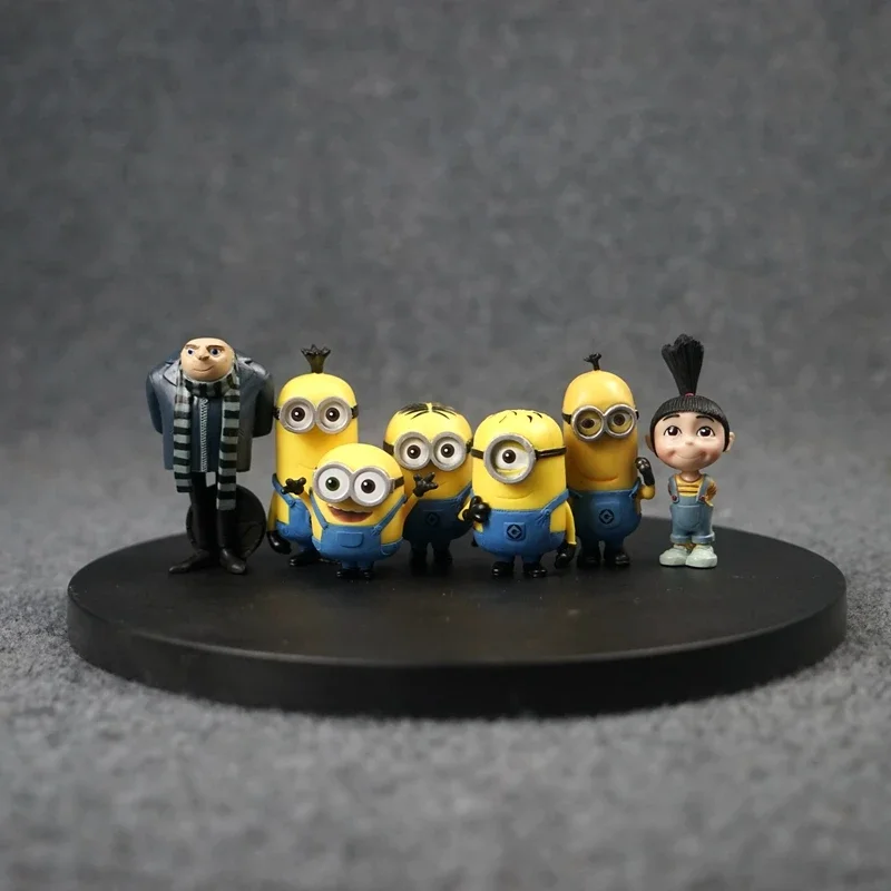 

Despicable Mes Gru Agnes Miniones Dave Stuart Action Figures Cute Cartoon Doll Desktop Ornaments Collectible Toys Children Gift