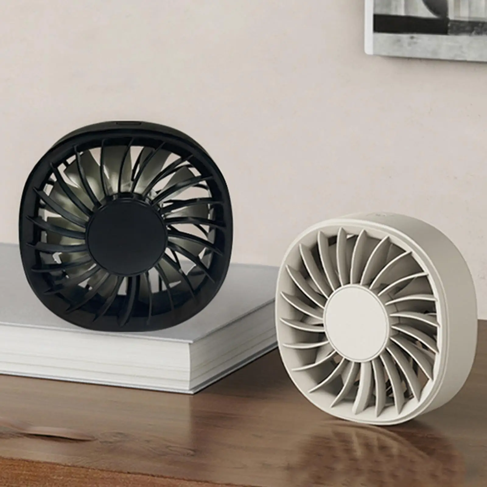 Portable Small Fan 3 Speed Adjustable Strong Wind,Car Fan for Vent Clip on Sturdy Auto Air Circulator for Truck SUV Sedan Device